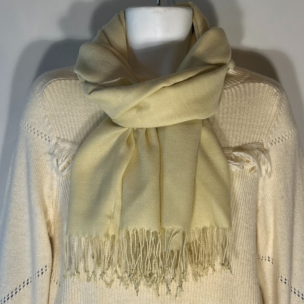 Muted Banana Yellow Scarf or wrap chic modern minimalist essential classic